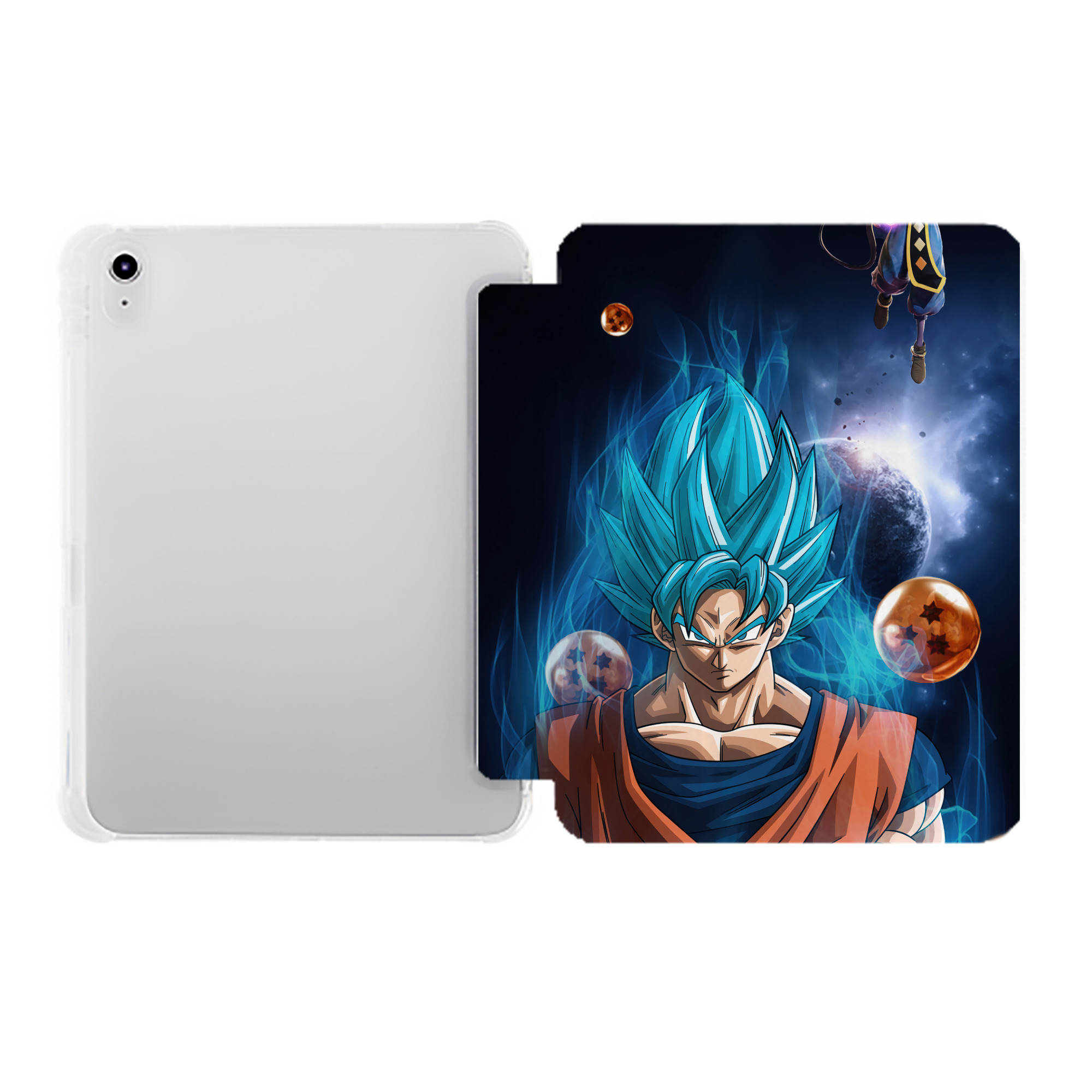 （画像用） ドラゴンボール DRAGON BALL IPad ケース ペン収納付き 三つ折りスタンド PUレザー×シリコン 対応機種9.5/10.5/10.9インチ